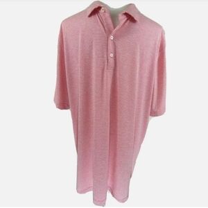 Johnnie-O Red White Striped Polo